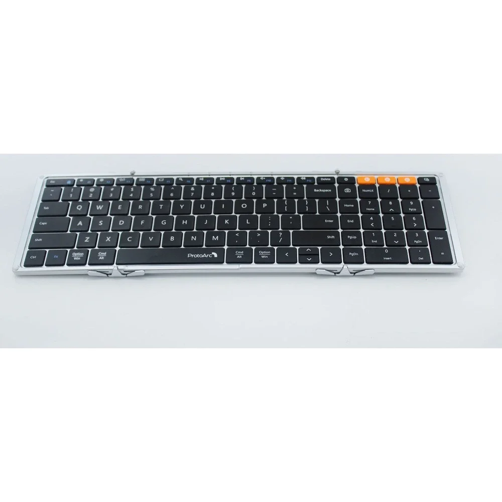 ProtoArc XK01 Foldable Bluetooth Keyboard Wireless Full Size with Numeric Keypad